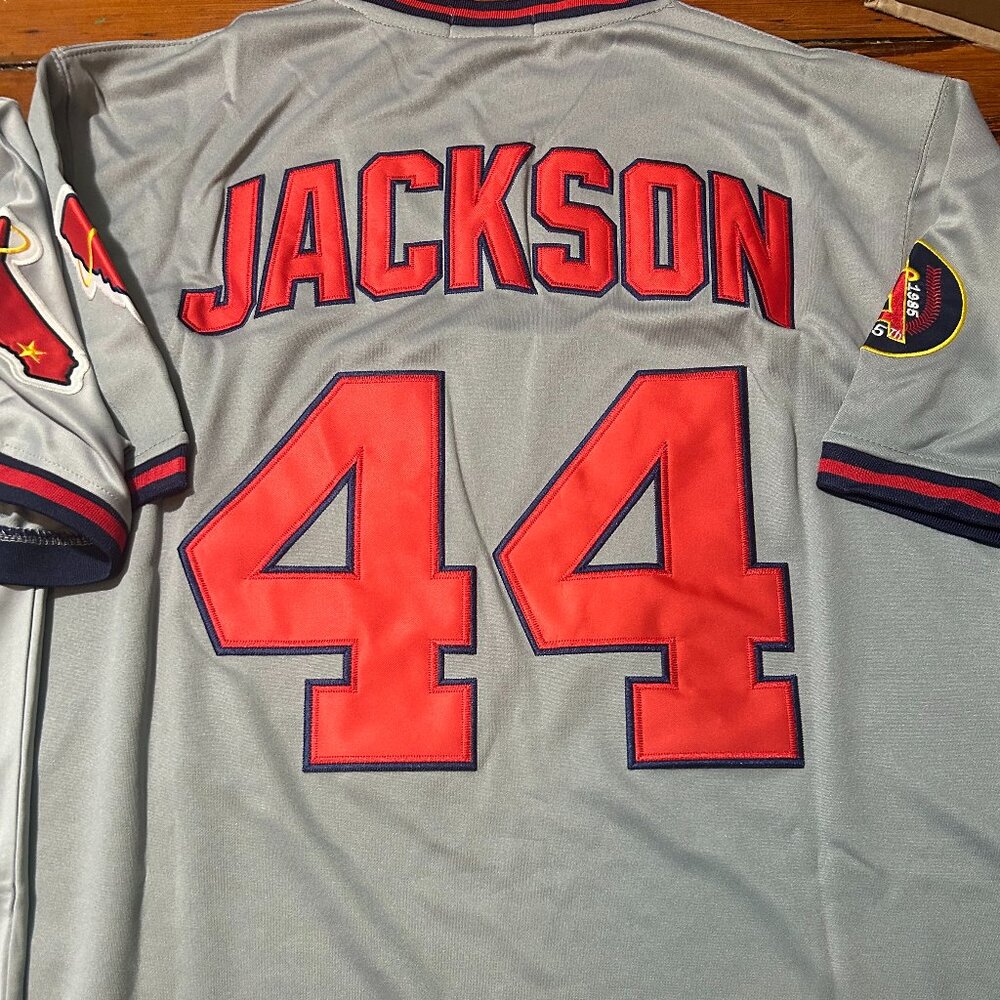 1980s ANAHEIM ANGELS REGGIE JACKSON Men's JERSEY Sz M,L,XL,2X by Mitchell & Ness - Picture 3 of 9
